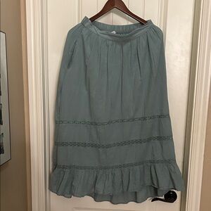 American Eagle Outfitters XS Teal Midi Skirt